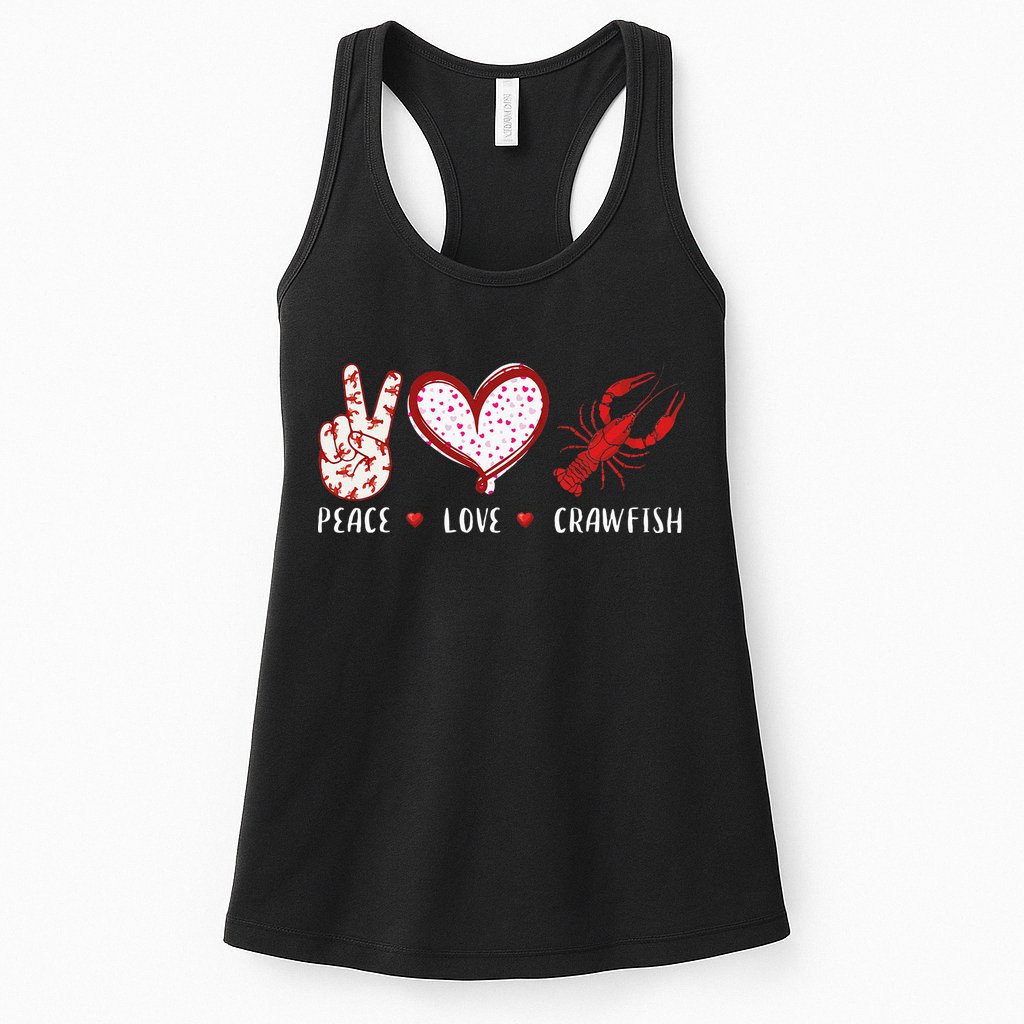 Peace Love Crawfish Boil Gift Womens Tank Top