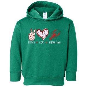 Peace Love Crawfish Boil Gift Toddler Hoodie