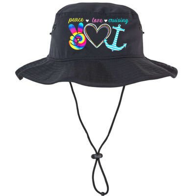 Peace Love Cruising Ship Hippie Floating Ocean Beach Lover Legacy Cool Fit Booney Bucket Hat