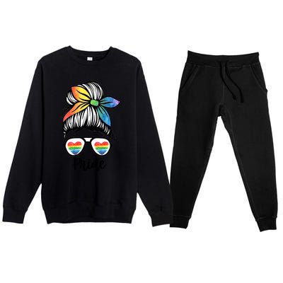 Pride Lgbtq Colorful Unisex Nonbinary Gift Premium Crewneck Sweatsuit Set