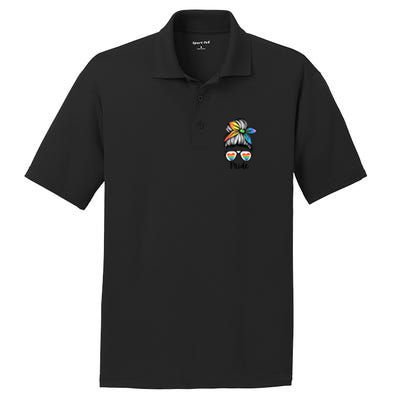 Pride Lgbtq Colorful Unisex Nonbinary Gift PosiCharge RacerMesh Polo