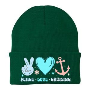 Peace Love Cruising Ocean Vacation Cruise Ship Family Knit Cap Winter Beanie