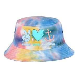 Peace Love Cruising Ocean Vacation Cruise Ship Family Tie Dye Newport Bucket Hat