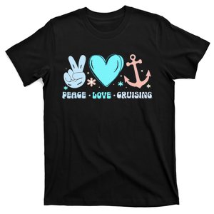 Peace Love Cruising Ocean Vacation Cruise Ship Family T-Shirt