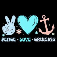 Peace Love Cruising Ocean Vacation Cruise Ship Family Backpack