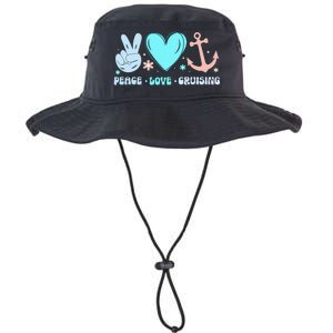 Peace Love Cruising Ocean Vacation Cruise Ship Family Legacy Cool Fit Booney Bucket Hat