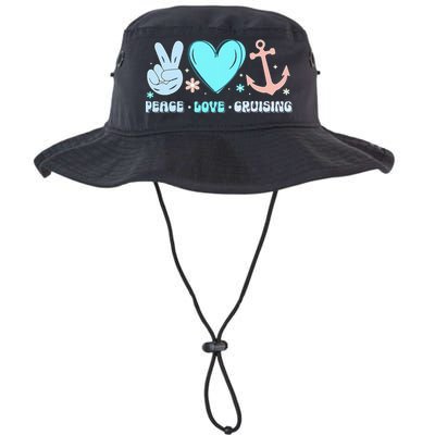 Peace Love Cruising Ocean Vacation Cruise Ship Family Bucket Hat