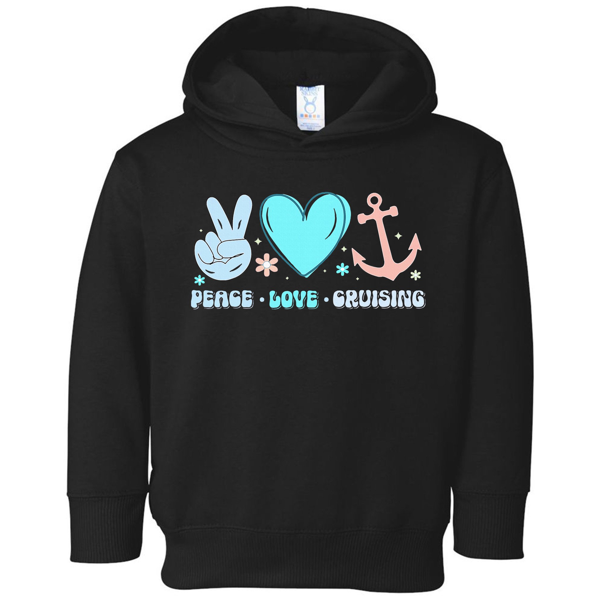 Peace Love Cruising Ocean Vacation Cruise Ship Family Toddler Hoodie