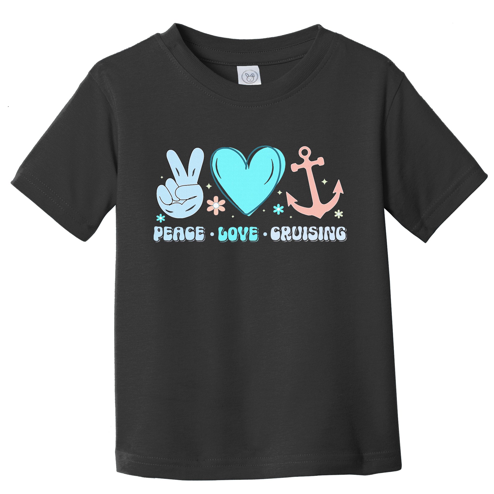 Peace Love Cruising Ocean Vacation Cruise Ship Family Toddler T-Shirt