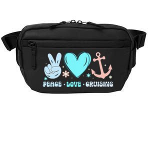 Peace Love Cruising Ocean Vacation Cruise Ship Family Crossbody Pack