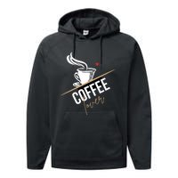 Peace Love Coffee Lovers Hippie Performance Fleece Hoodie