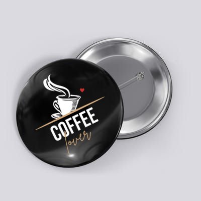 Peace Love Coffee Lovers Hippie Button