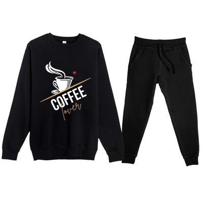 Peace Love Coffee Lovers Hippie Premium Crewneck Sweatsuit Set