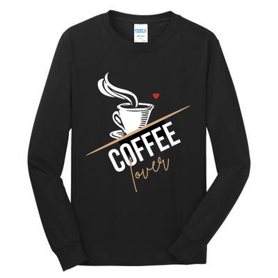 Peace Love Coffee Lovers Hippie Tall Long Sleeve T-Shirt