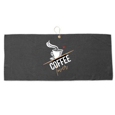 Peace Love Coffee Lovers Hippie Large Microfiber Waffle Golf Towel