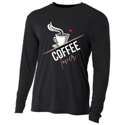 Peace Love Coffee Lovers Hippie Cooling Performance Long Sleeve Crew