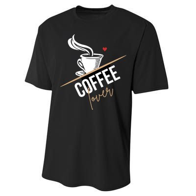 Peace Love Coffee Lovers Hippie Performance Sprint T-Shirt