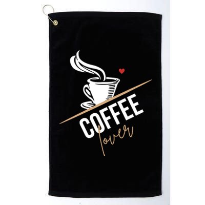 Peace Love Coffee Lovers Hippie Platinum Collection Golf Towel