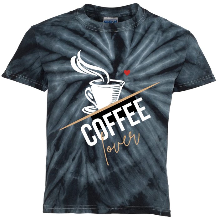 Peace Love Coffee Lovers Hippie Kids Tie-Dye T-Shirt