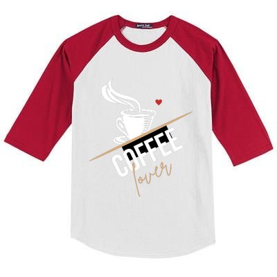 Peace Love Coffee Lovers Hippie Kids Colorblock Raglan Jersey