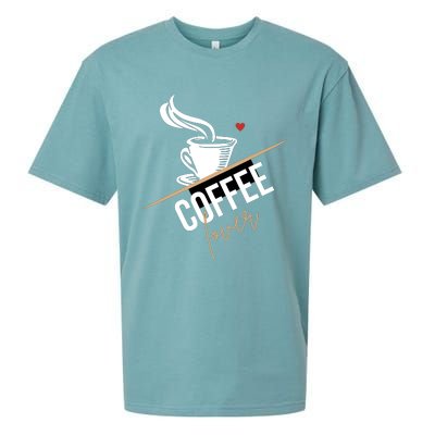 Peace Love Coffee Lovers Hippie Sueded Cloud Jersey T-Shirt