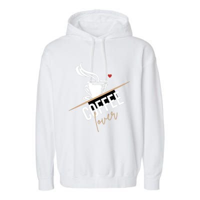 Peace Love Coffee Lovers Hippie Garment-Dyed Fleece Hoodie