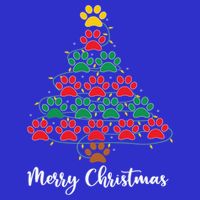 Pet Lover Christmas Tree Funny Paw Print Xmas Tree Meaningful Gift 16 in Basic Backpack