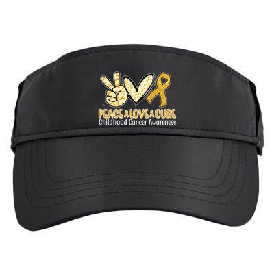 Peace Love Cure Childhood Cancer Awareness Adult Drive Performance Visor