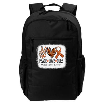 Peace Love Cure Multiple Sclerosis Awareness MS Warrior Gift Daily Commute Backpack
