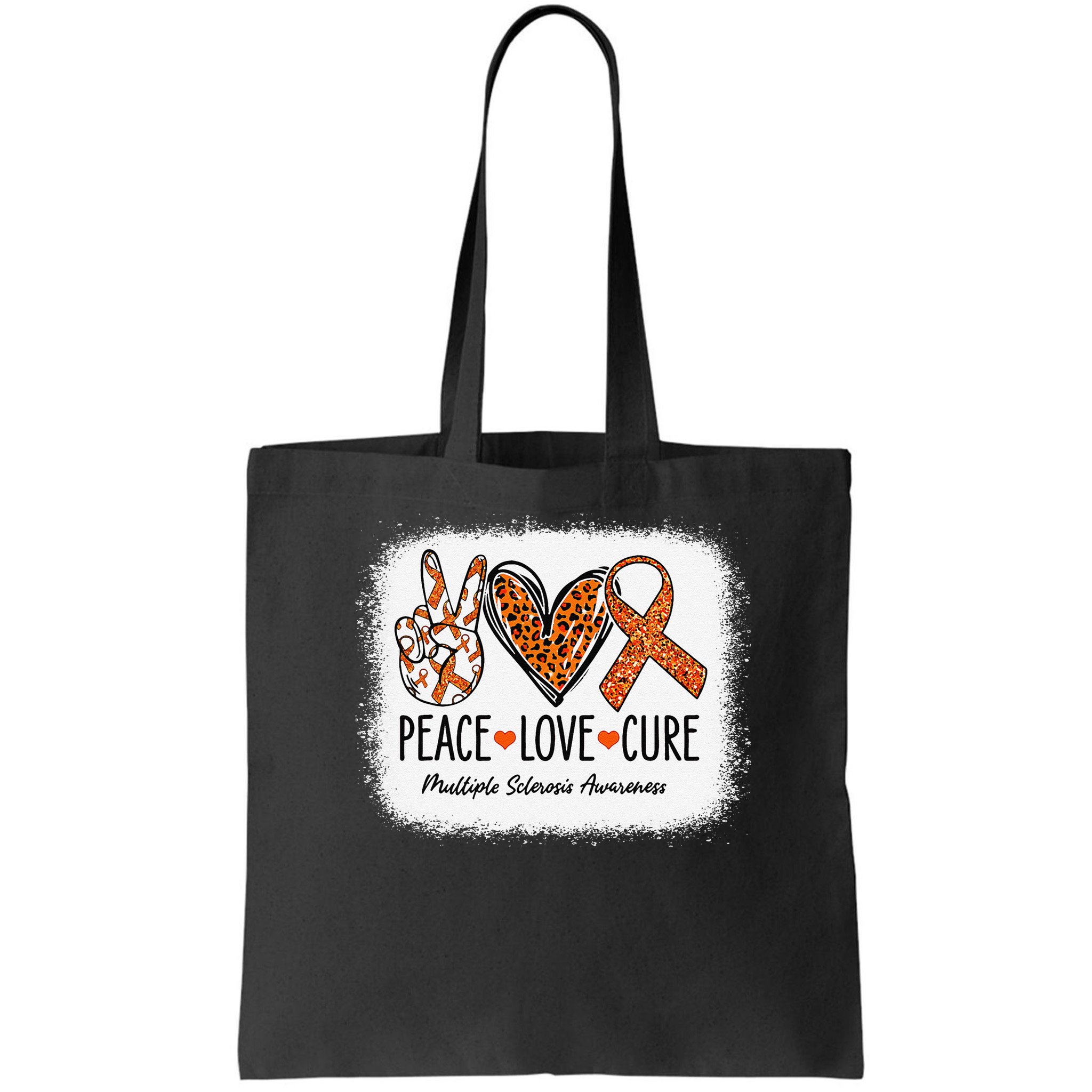 Peace Love Cure Multiple Sclerosis Awareness MS Warrior Gift Bag