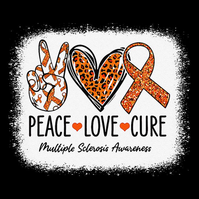 Peace Love Cure Multiple Sclerosis Awareness MS Warrior Gift Bag
