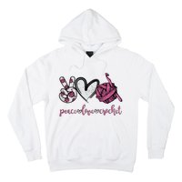 Peace Love Crochet Funny Crocheting Lover Present Hoodie