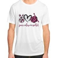 Peace Love Crochet Funny Crocheting Lover Present Adult ChromaSoft Performance T-Shirt