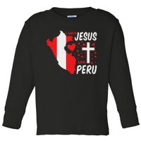 Peru Lover Christian Religion Faith Jesus Catholic Toddler Long Sleeve Shirt