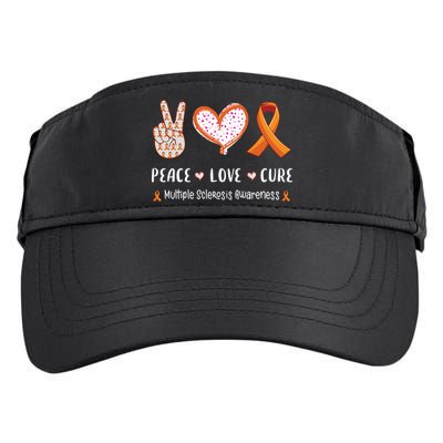 Peace Love Cure Multiple Sclerosis Awareness Gift Adult Drive Performance Visor