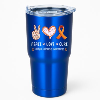 Peace Love Cure Multiple Sclerosis Awareness Gift Tumbler