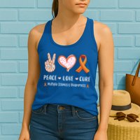 Peace Love Cure Multiple Sclerosis Awareness Gift Womens Tank Top