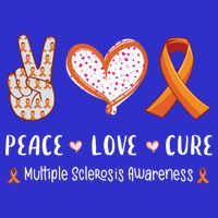 Peace Love Cure Multiple Sclerosis Awareness Gift Womens Tank Top