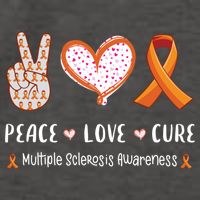 Peace Love Cure Multiple Sclerosis Awareness Gift Vector Backpack