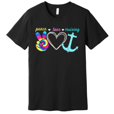 Peace Love Cruising Ship Hippie Floating Ocean Beach Lover Premium T-Shirt