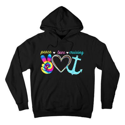 Peace Love Cruising Ship Hippie Floating Ocean Beach Lover Tall Hoodie