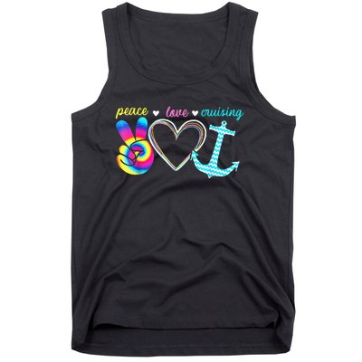 Peace Love Cruising Ship Hippie Floating Ocean Beach Lover Tank Top