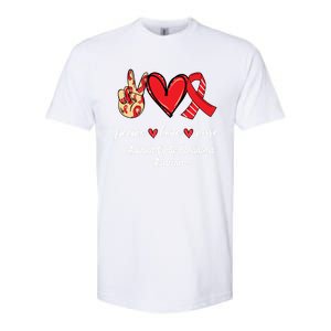 Peace Love Cure Adenoid Cystic Carcinoma Ribbon Awareness Gift Softstyle CVC T-Shirt