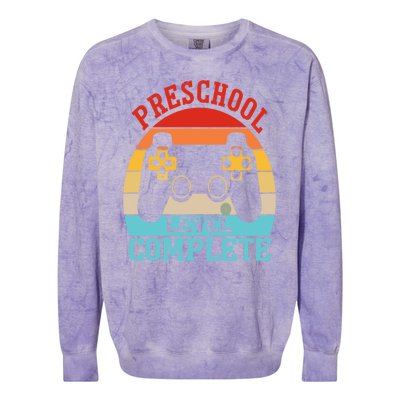 Preschool Level Complete Last Day Of School Graduation Colorblast Crewneck Sweatshirt