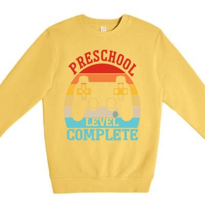 Preschool Level Complete Last Day Of School Graduation Premium Crewneck Sweatshirt