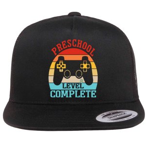 Preschool Level Complete Last Day Of School Graduation Flat Bill Trucker Hat