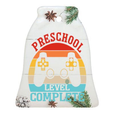 Preschool Level Complete Last Day Of School Graduation Ceramic Bell Ornament