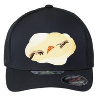 Pizza Lovers Creation Of Adam Party Renaissance Art Flexfit Unipanel Trucker Cap