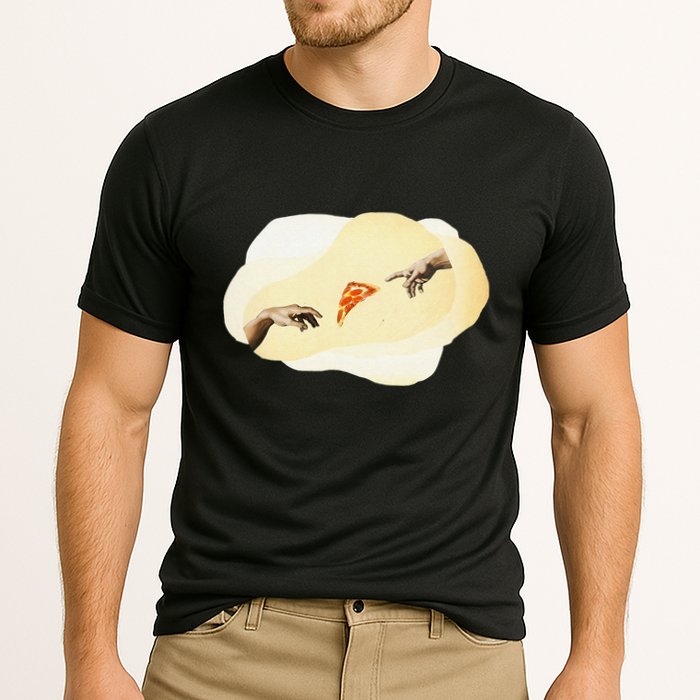 Pizza Lovers Creation Of Adam Party Renaissance Art Performance Shirt