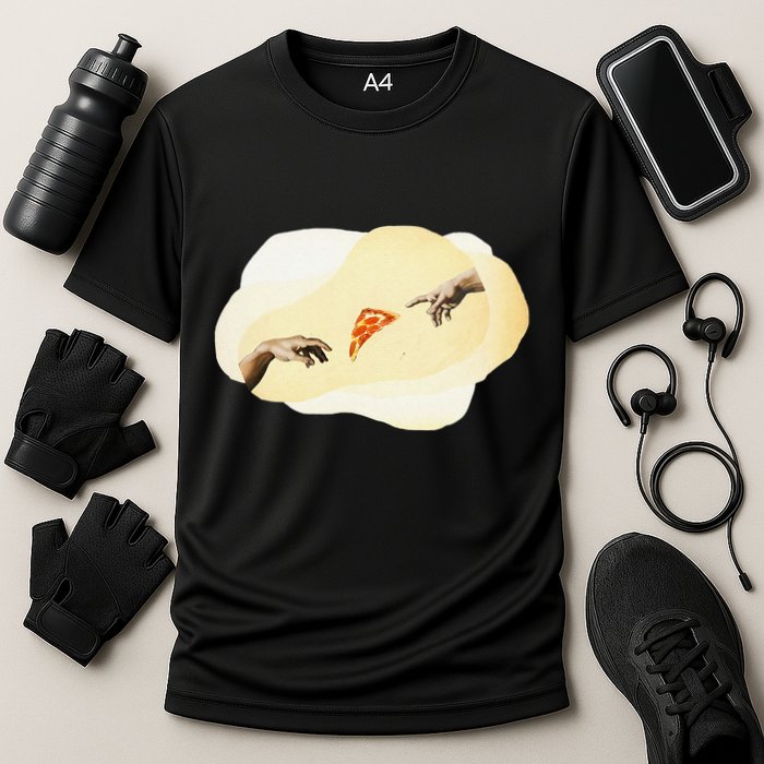 Pizza Lovers Creation Of Adam Party Renaissance Art Performance Shirt